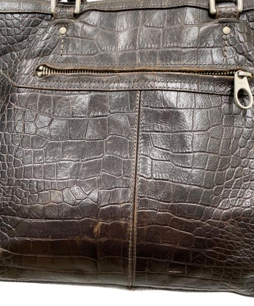 aniary（アニアリ）aniary (アニアリ) 型押しトートバッグ ブラウンの古着・服飾アイテム