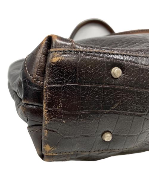 aniary（アニアリ）aniary (アニアリ) 型押しトートバッグ ブラウンの古着・服飾アイテム