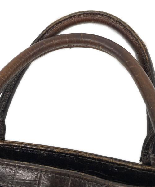 aniary（アニアリ）aniary (アニアリ) 型押しトートバッグ ブラウンの古着・服飾アイテム