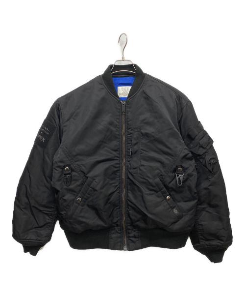 AVIREX（アヴィレックス）AVIREX (アヴィレックス) Manastash (マナスタッシュ) リバーシブルMA-1ジャケット ブラック×ブルー サイズ:Mの古着・服飾アイテム