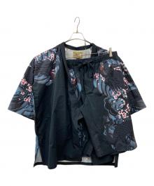 GALFY（ガルフィー）の古着「卍甚平セットアップ」｜ネイビー