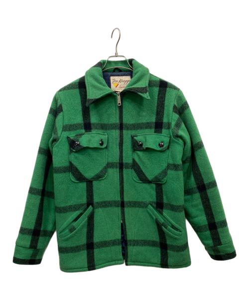Fox Knapp（フォックスナップ）Fox Knapp (フォックスナップ) 60’s チェックウールジャケット グリーン サイズ:Sの古着・服飾アイテム