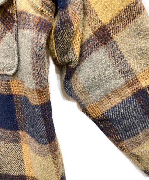 Fox Knapp（フォックスナップ）Fox Knapp (フォックスナップ) チェックシャツジャケット ブラウン サイズ:Sの古着・服飾アイテム