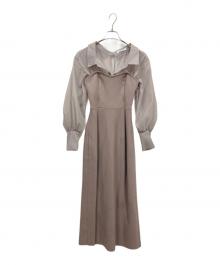 Snidel（スナイデル）の古着「オーバーシャツドッキングニットワンピース」｜ブラウン