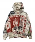 SUPREMEシュプリーム）の古着「24SS COLLAGE ZIP UP HOODED SWEATSHIRT」｜ベージュ