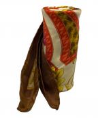 Salvatore Ferragamoサルヴァトーレ フェラガモ）の古着「シルクスカーフ」｜ブラウン