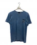 stussyステューシー）の古着「スカルグラフィックプリントTシャツ」｜ブルー