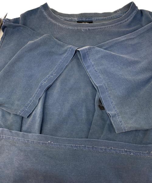 stussy（ステューシー）stussy (ステューシー) スカルグラフィックプリントTシャツ ブルー サイズ:Sの古着・服飾アイテム