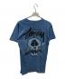 stussy (ステューシー) スカルグラフィックプリントTシャツ ブルー サイズ:S：5000円