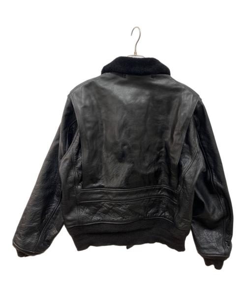BUZZ RICKSON'S（バズリクソンズ）BUZZ RICKSON'S (バズリクソンズ) G-1 茶芯レザー フライトジャケット ブラック サイズ:42の古着・服飾アイテム