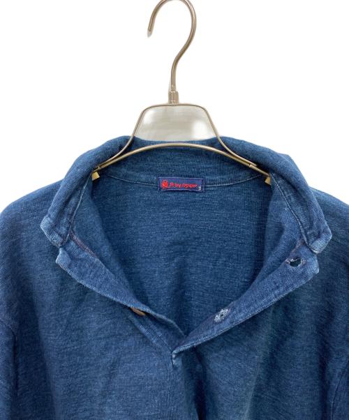 R BY 45rpm（アールバイフォーティファイブアールピーエム）R BY 45rpm (アールバイフォーティファイブアールピーエム) インディゴ染ポロシャツ インディゴ サイズ:Lの古着・服飾アイテム