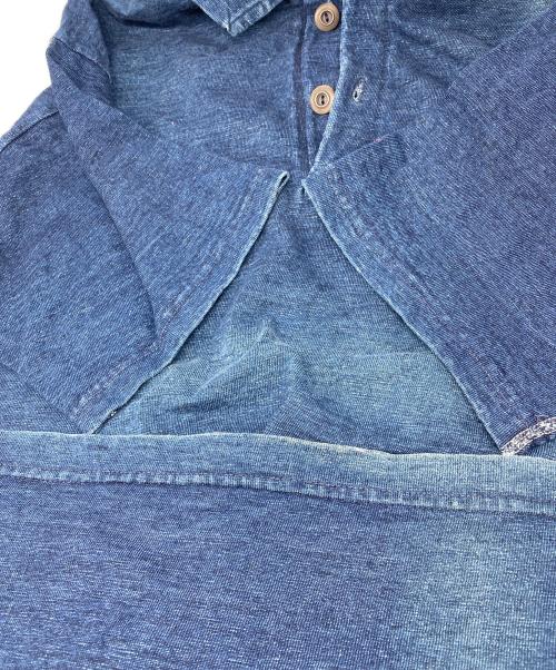 R BY 45rpm（アールバイフォーティファイブアールピーエム）R BY 45rpm (アールバイフォーティファイブアールピーエム) インディゴ染ポロシャツ インディゴ サイズ:Lの古着・服飾アイテム