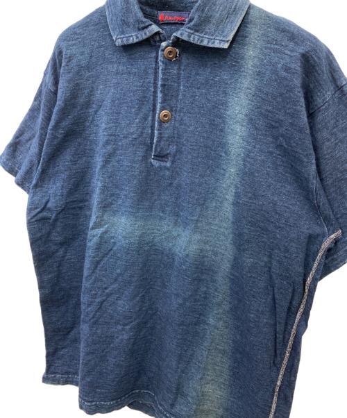 R BY 45rpm（アールバイフォーティファイブアールピーエム）R BY 45rpm (アールバイフォーティファイブアールピーエム) インディゴ染ポロシャツ インディゴ サイズ:Lの古着・服飾アイテム
