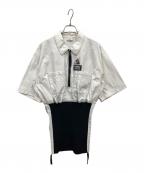 BURBERRYバーバリー）の古着「ドッキングミニワンピ」｜ホワイト