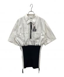 BURBERRY（バーバリー）の古着「ドッキングミニワンピ」｜ホワイト