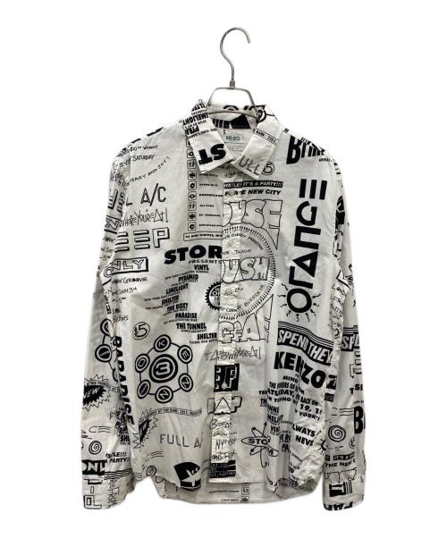 KENZO（ケンゾー）KENZO (ケンゾー) 総柄シャツ ホワイト サイズ:Mの古着・服飾アイテム