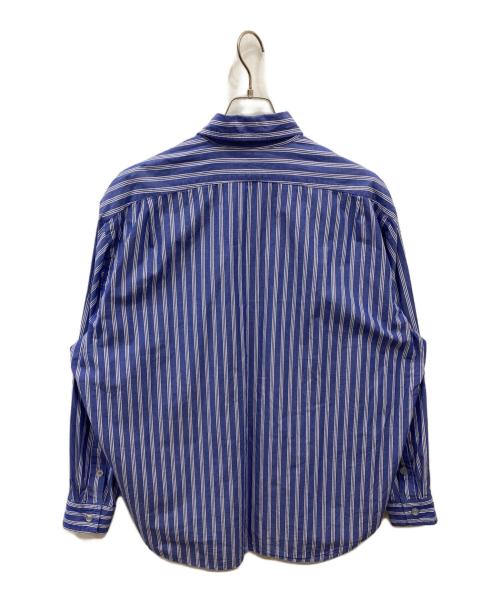 thisisneverthat（ディスイズネバーザット）thisisneverthat (ディスイズネバーザット) ストライプシャツ ブルー サイズ:Lの古着・服飾アイテム