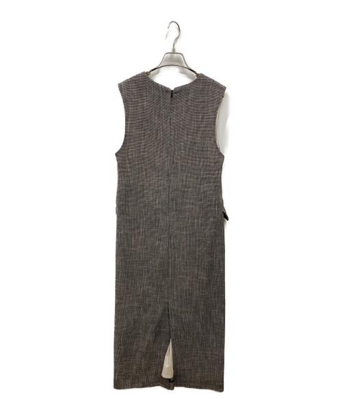 SHENERY（シーナリー）SHENERY (シーナリー) からみ織Vネックワンピース ベージュ サイズ:36の古着・服飾アイテム