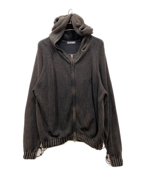 flagstuff（フラグスタフ）flagstuff (フラグスタフ) CPG KNIT DYE JACKET ブラウン サイズ:Mの古着・服飾アイテム