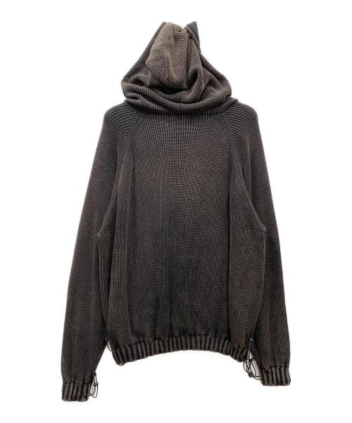 flagstuff（フラグスタフ）flagstuff (フラグスタフ) CPG KNIT DYE JACKET ブラウン サイズ:Mの古着・服飾アイテム