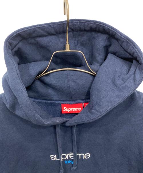 SUPREME（シュプリーム）Supreme (シュプリーム) 25AW Classic Logo Shop Hooded Sweatshirt TOKYO ネイビー サイズ:Lの古着・服飾アイテム