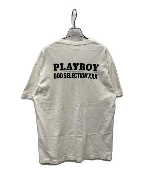 PLAY BOY（プレイボーイ）PLAY BOY (プレイボーイ) GOD SELECTION XXX (ゴッド セレクション トリプルエックス) Tシャツ ホワイト サイズ:Lの古着・服飾アイテム