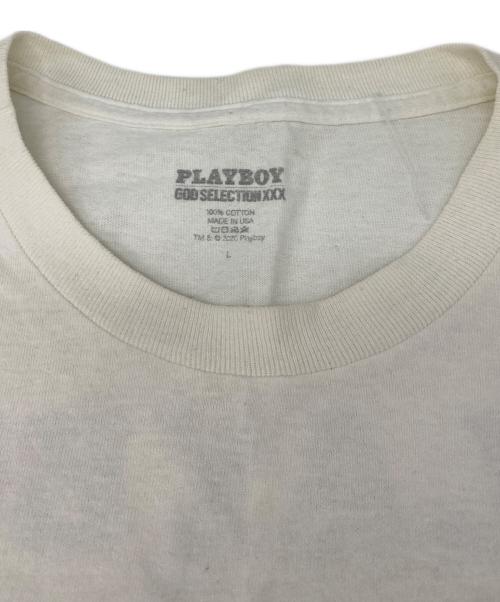 PLAY BOY（プレイボーイ）PLAY BOY (プレイボーイ) GOD SELECTION XXX (ゴッド セレクション トリプルエックス) Tシャツ ホワイト サイズ:Lの古着・服飾アイテム