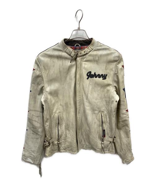 Schott（ショット）Schott (ショット) スターワッペンライダースジャケット グレー サイズ:Mの古着・服飾アイテム