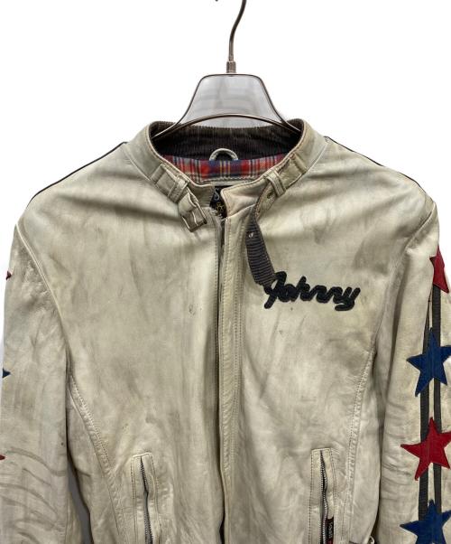 Schott（ショット）Schott (ショット) スターワッペンライダースジャケット グレー サイズ:Mの古着・服飾アイテム