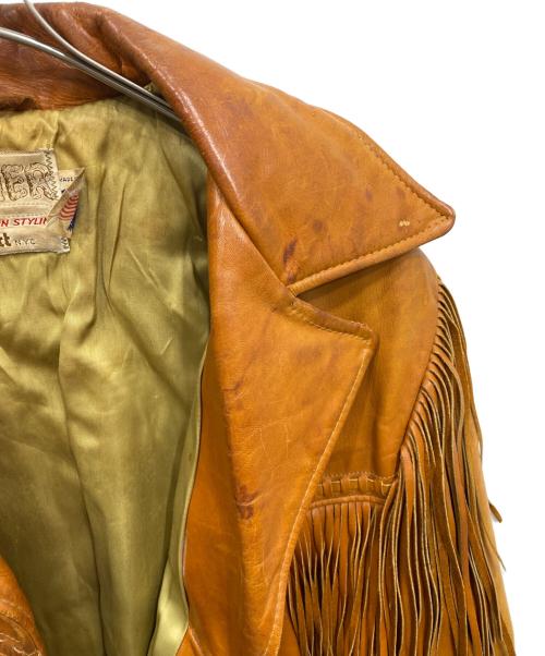 RANCHER by Schott（ランチャー バイ ショット）RANCHER by Schott (ランチャー バイ ショット) フリンジジャケット ブラウン サイズ:40の古着・服飾アイテム