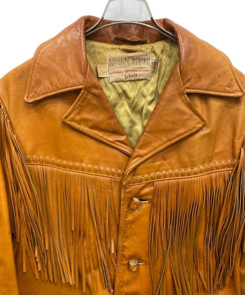 RANCHER by Schott（ランチャー バイ ショット）RANCHER by Schott (ランチャー バイ ショット) フリンジジャケット ブラウン サイズ:40の古着・服飾アイテム