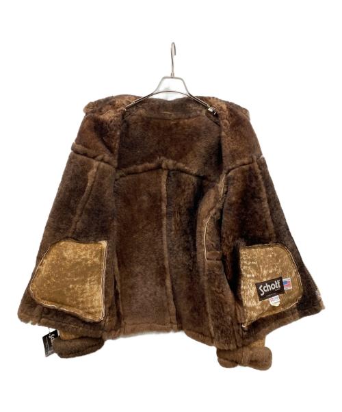 Schott（ショット）Schott (ショット) ムートンジャケット ブラウン サイズ:36の古着・服飾アイテム