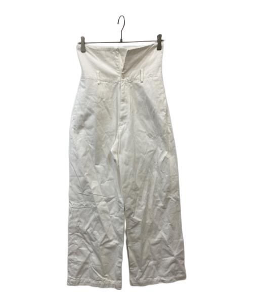 Spick and Span（スピック＆スパン）Spick and Span (スピック＆スパン) Higuchi*S2WAYハイウエストパンツ ホワイト サイズ:Sの古着・服飾アイテム
