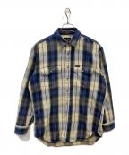 Wranglerラングラー）の古着「長袖シャツ」｜ホワイト×ネイビー