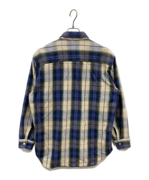 Wrangler（ラングラー）Wrangler (ラングラー) 長袖シャツ ホワイト×ネイビー サイズ:Lの古着・服飾アイテム