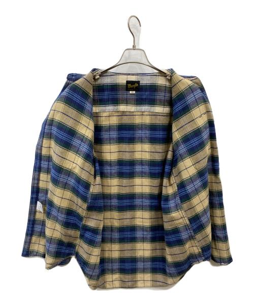 Wrangler（ラングラー）Wrangler (ラングラー) 長袖シャツ ホワイト×ネイビー サイズ:Lの古着・服飾アイテム