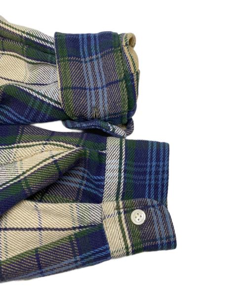 Wrangler（ラングラー）Wrangler (ラングラー) 長袖シャツ ホワイト×ネイビー サイズ:Lの古着・服飾アイテム