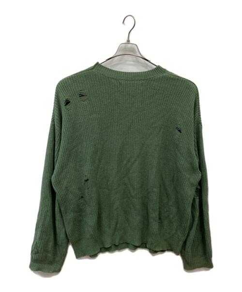DAIRIKU（ダイリク）DAIRIKU (ダイリク) 20AW NEW HOLLYWOOD ダメージニット グリーン サイズ:不明の古着・服飾アイテム