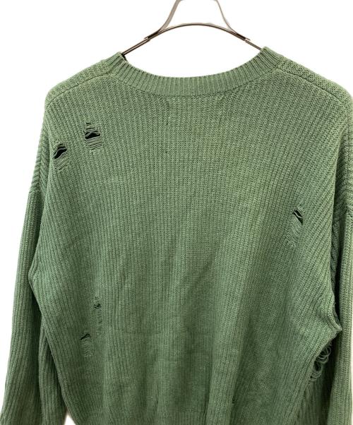 DAIRIKU（ダイリク）DAIRIKU (ダイリク) 20AW NEW HOLLYWOOD ダメージニット グリーン サイズ:不明の古着・服飾アイテム