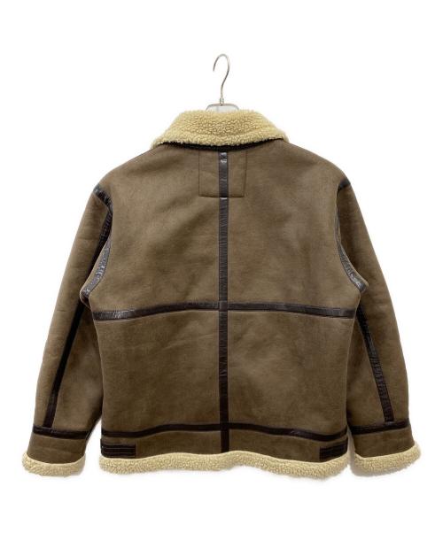ALPHA（アルファ）ALPHA (アルファ) フェイクムートン B-3 ジャケット ブラウン サイズ:Lの古着・服飾アイテム