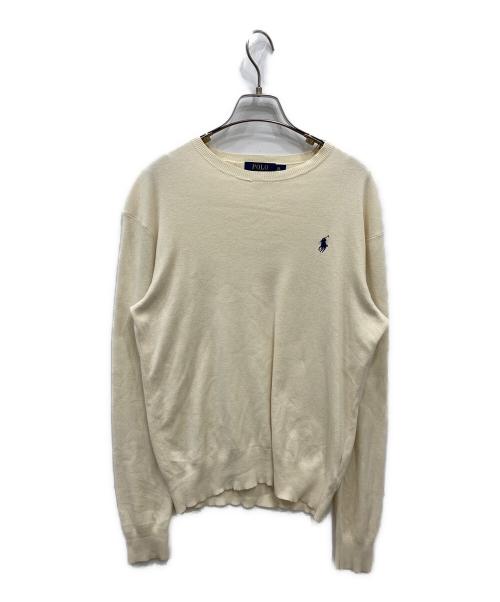 POLO RALPH LAUREN（ポロ・ラルフローレン）POLO RALPH LAUREN (ポロ・ラルフローレン) コットンニット アイボリー サイズ:XSの古着・服飾アイテム