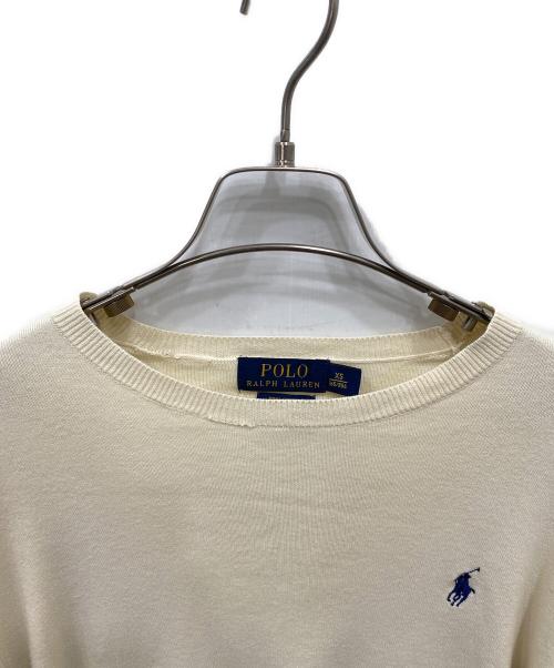 POLO RALPH LAUREN（ポロ・ラルフローレン）POLO RALPH LAUREN (ポロ・ラルフローレン) コットンニット アイボリー サイズ:XSの古着・服飾アイテム