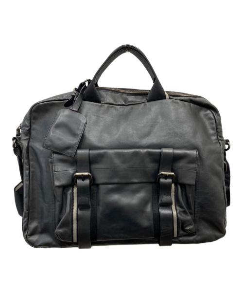 BOSS HUGO BOSS（ボス ヒューゴボス）BOSS HUGO BOSS (ボス ヒューゴボス) レザーブリーフケース ブラックの古着・服飾アイテム