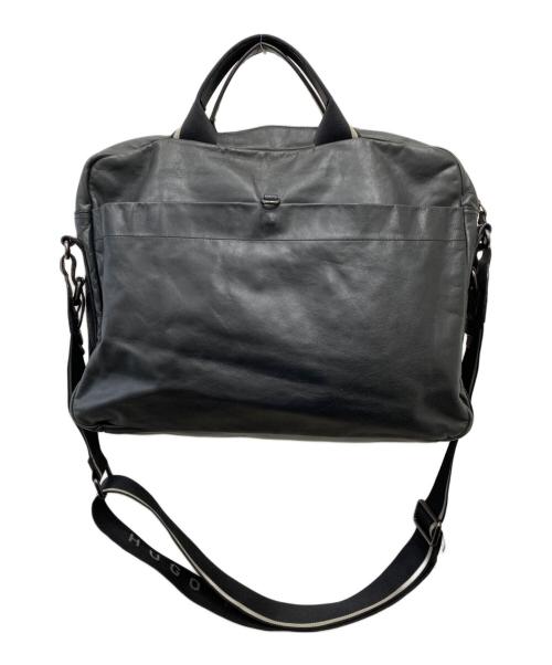 BOSS HUGO BOSS（ボス ヒューゴボス）BOSS HUGO BOSS (ボス ヒューゴボス) レザーブリーフケース ブラックの古着・服飾アイテム