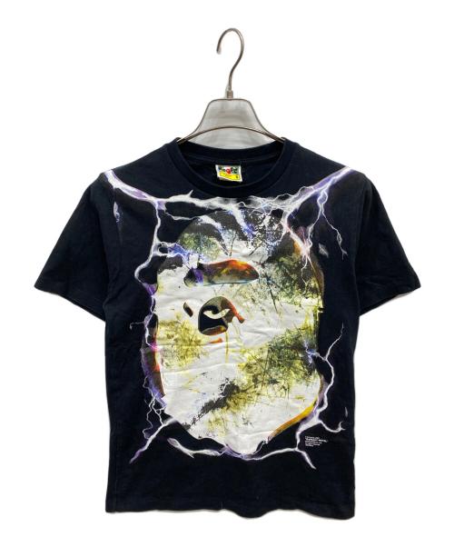 A BATHING APE（アベイシングエイプ）A BATHING APE (アベイシングエイプ) メタルTシャツ ブラック サイズ:Sの古着・服飾アイテム