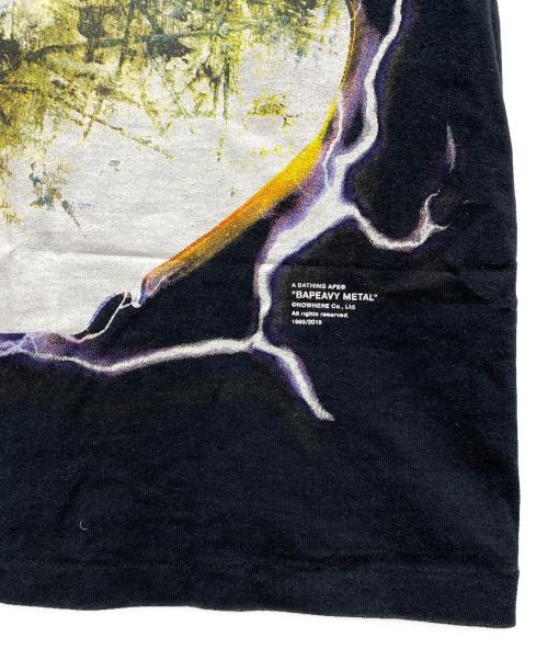 A BATHING APE（アベイシングエイプ）A BATHING APE (アベイシングエイプ) メタルTシャツ ブラック サイズ:Sの古着・服飾アイテム