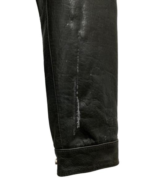 Schott（ショット）Schott (ショット) ラインロゴレザージャケット ブラック サイズ:Mの古着・服飾アイテム