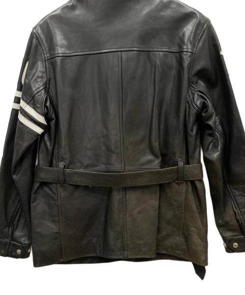 Schott（ショット）Schott (ショット) ラインロゴレザージャケット ブラック サイズ:Mの古着・服飾アイテム