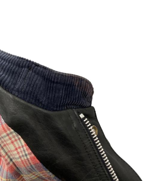 Schott（ショット）Schott (ショット) ラインロゴレザージャケット ブラック サイズ:Mの古着・服飾アイテム