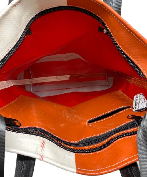 FREITAG（フライターグ）FREITAG (フライターグ) 2wayトートバッグ ホワイト×オレンジの古着・服飾アイテム